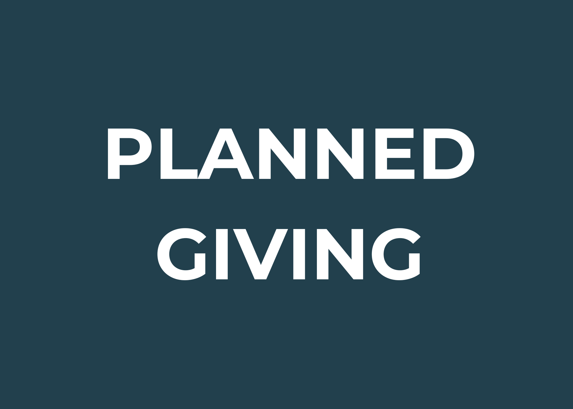 Planned Giving Display Image