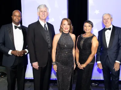 Image of the 2025 Washington Business Hall of Fame Laureates, JAGW President and CEO, event chairs, and business partners.